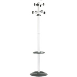 appendiabiti ergosit totem 175cm a 8 posti con portaombrelli grigio/nero