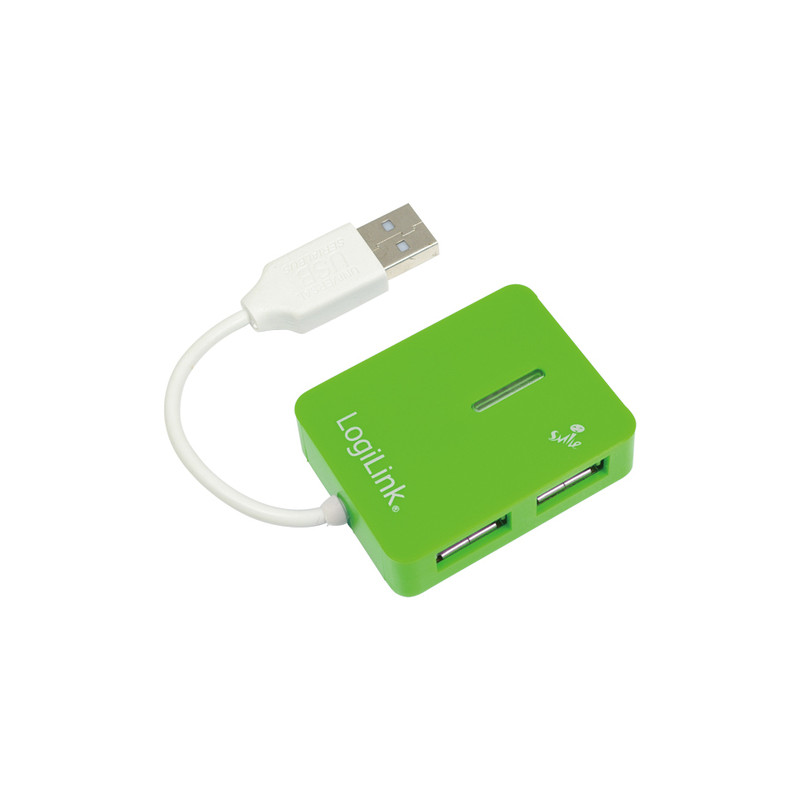 hub usb logilink smile 4 porte verde [ua0138]