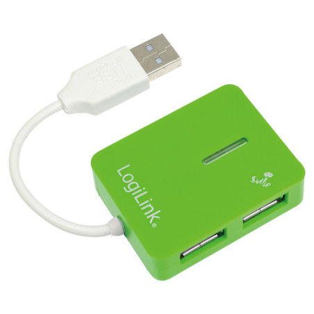 hub usb logilink smile 4 porte verde [ua0138]