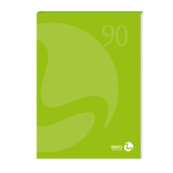 blocco notes collato lato corto a4 90gr 80fg 10mm copertina 250gr