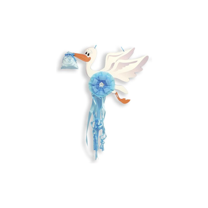 fiocco nascita baby idea cicogna grande azzurro