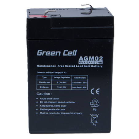 batteria green cell agm gc 6v 4.5ah [azgceuaz0000002]