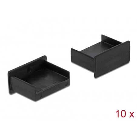 paralpolvere porta usb delock 10 pezzi nero 64102 [64102]