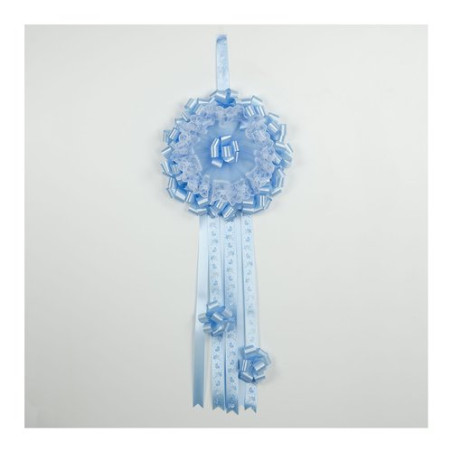 fiocco nascita baby idea misura media blu