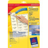 Etichette avery inkjet trasparenti j8560-25 fogli (21 etichette/foglio