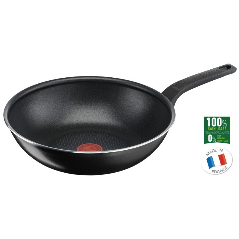 wok tefal easy cook 28cm nero [b55519]