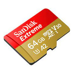 64gb scheda microsdxc sandisk extreme 170/80 mb/s a2 v30 u3 classe