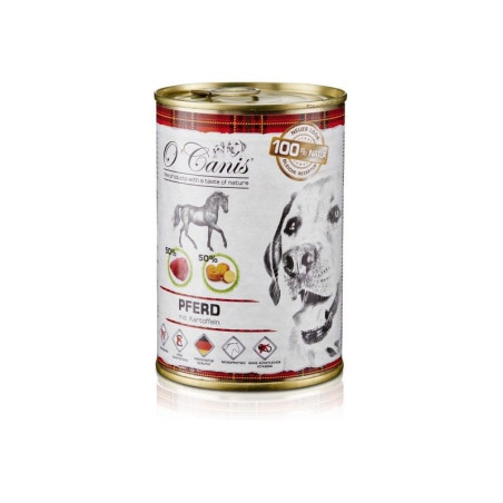 cibo umido o'canis per cani in scatola carne di cavallo con patate