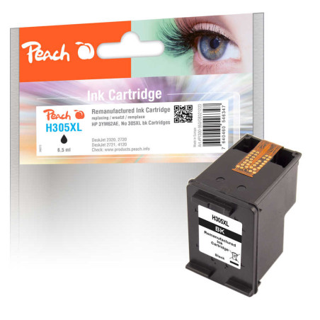 cartuccia peach tinte compatibile con hp no. 305xl bk/3ym62ae nero