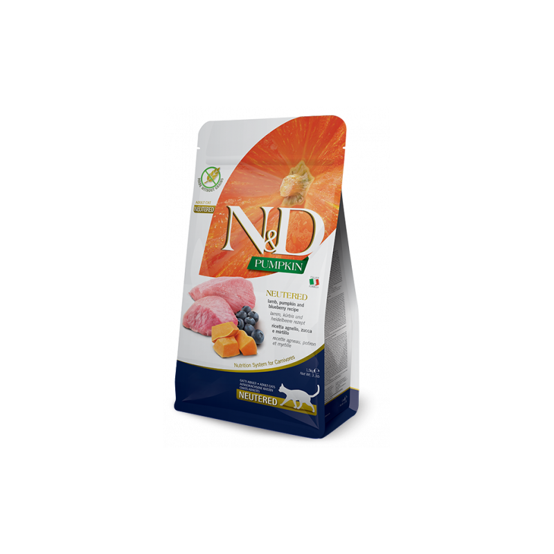 mangime farmina n&d pumpkin cibo secco per gatti adulto sterilizzato