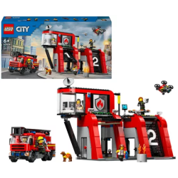 gioco da costruzione lego city stazione e camion dei pompieri [60414]