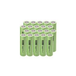 pila green cell domestica ricaricabile 3.7v verde chiaro 20pz [20gc18650nmc29]