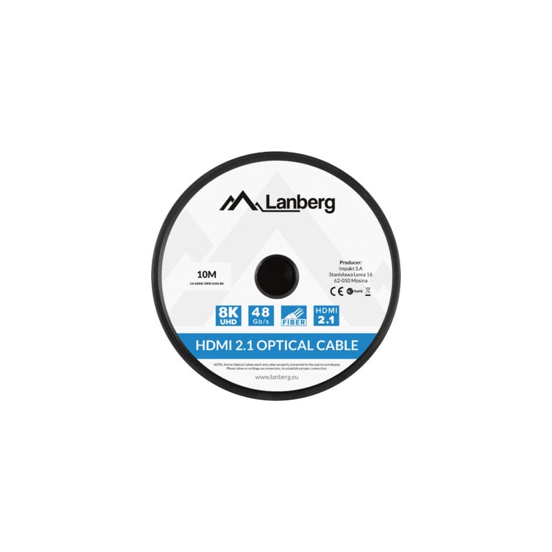 cavo lanberg ca-hdmi-30fb-0100-bk hdmi-hdmi 10m