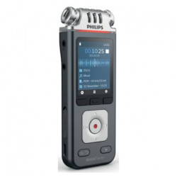 registratore audio philips 3mic stereo 24-bit/96khz 8gb antracite/argento