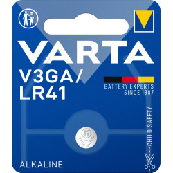 batteria a bottone varta alcalina v3ga lr41 1.5v acciaio inox [var]