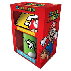 set regalo pyramid international yoshi tazza + sottobicchiere + portachiavi