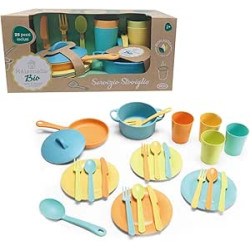 set da gioco ods maisonelle bio servizio stoviglie in plastica multicolore
