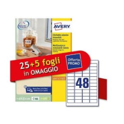 etichette rimovibili laser avery 25piu5ff bianco 810pz [l4736rev-30p]