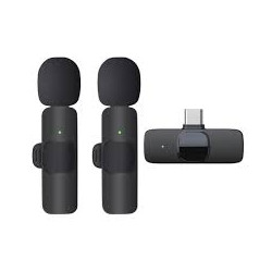 microfono karma vlog 2tc doppio radiomicrofono type c nero [vlog