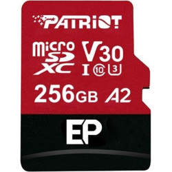 scheda di memoria 256gb microsdxc patriot memory ep a2 v30 u3 class