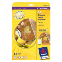 Etichette avery laser bianche l6043-25 fogli (2 etichette/foglio)