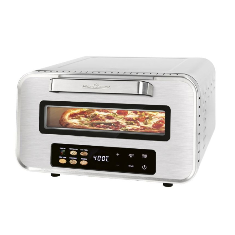 forno elettrico proficook per pizza 2100w 31.5cm acciaio inox [501323]