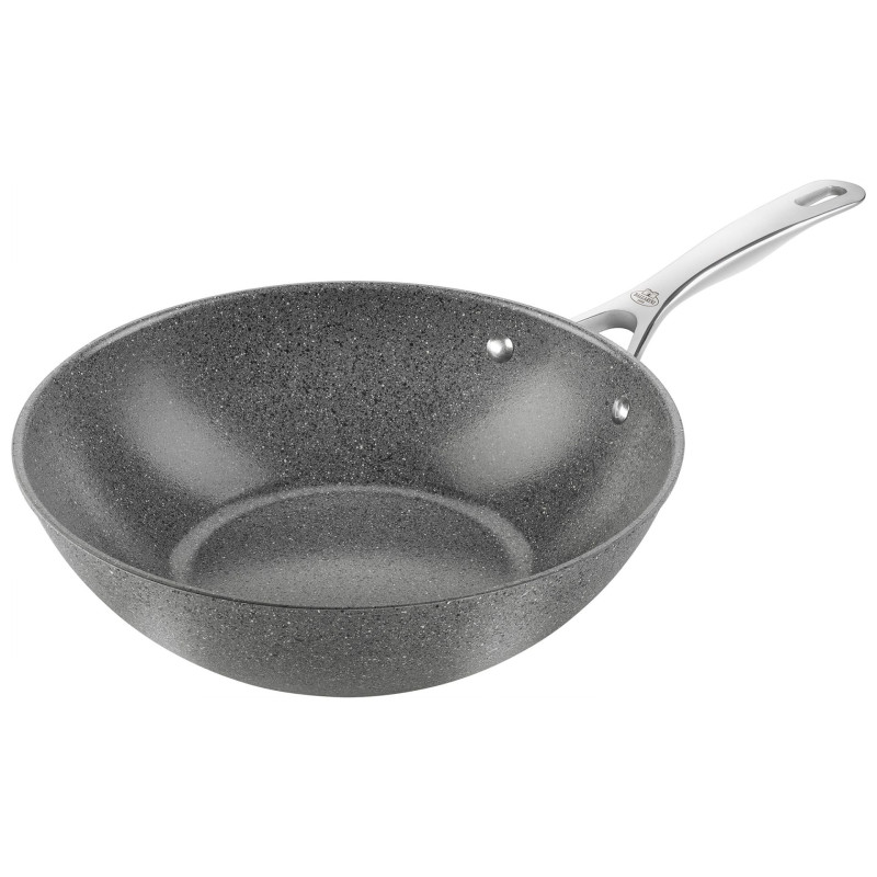 padella ballarini salina wok ceramica alluminio 30cm 3l grigia [1011890]