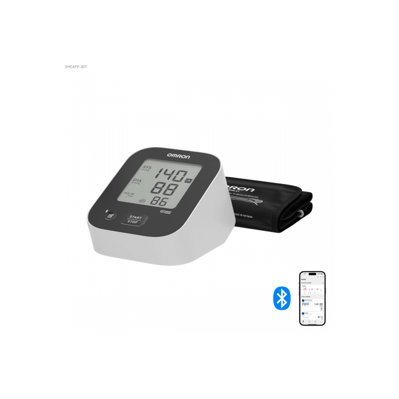 misuratore di pressione omron m2+ connect da braccio nero bianco