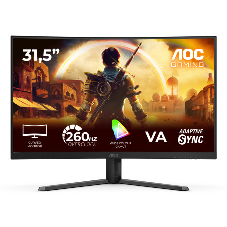 monitor led 31.5'' aoc c32g42ze curvo full hd 1920x1080 240hz