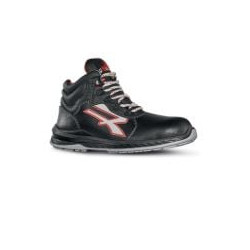 scarpe antinfortunistiche u power boston s taglia 43 nero rosso [0ri11044-43]