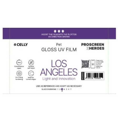 pellicola protettiva celly profilm uv glossy los angeles 10pz [profilmpro10uv]