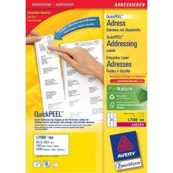 Etichette avery laser bianche l7160-100 fogli (21 etichette/foglio