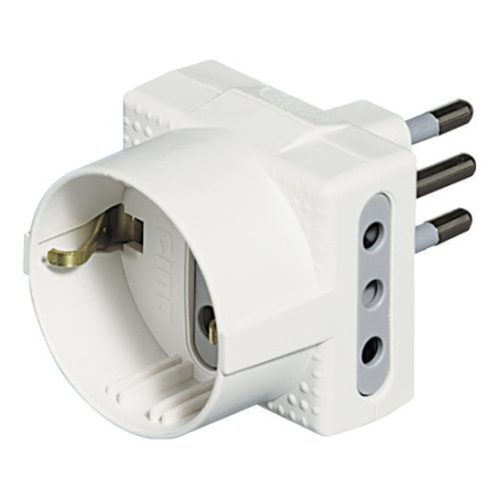 adattatore da presa triplo 1x tedesca 2x 10a bianco [s3610d]