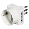 adattatore da presa triplo 1x tedesca 2x 10a bianco [s3610d]
