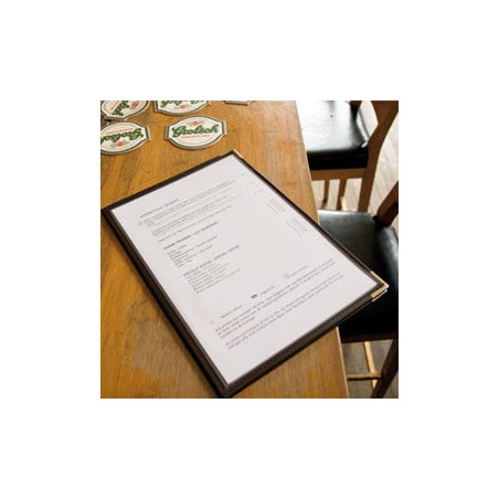 porta menu' crystal br1 singolo (per 2 fogli a4) [mc3-cya4-br1]