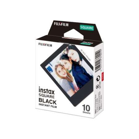 pellicola fujifilm instax square film nero frame 10 pezzi [16576532]