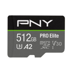 512gb scheda microsdxc pny p-sdux512u3100pro-ge elite [sfpnymd512x3100]