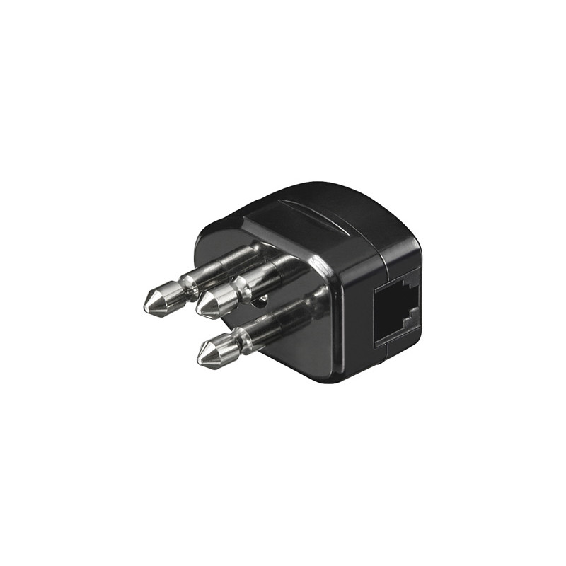 Spina tripolare con rj11 nera