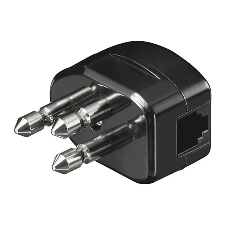 Spina tripolare con rj11 nera