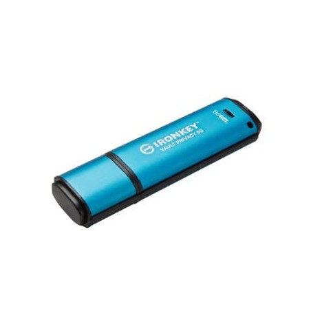 pen drive 128gb kingston ironkey vault privacy 50 usb 3.2 azzurro/nero