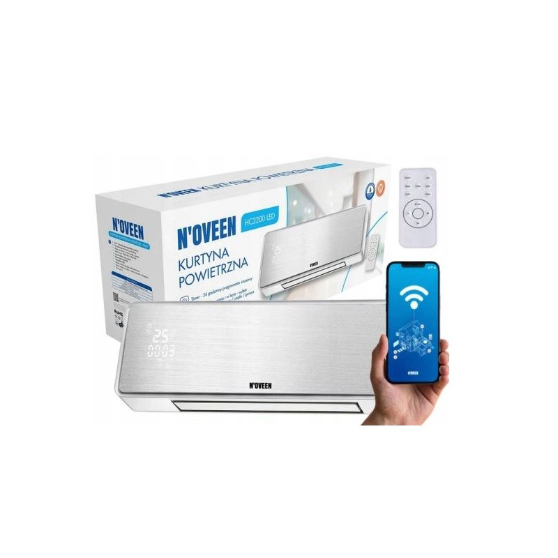 barriera d'aria n'oveen tuya smart e telecomando a parete