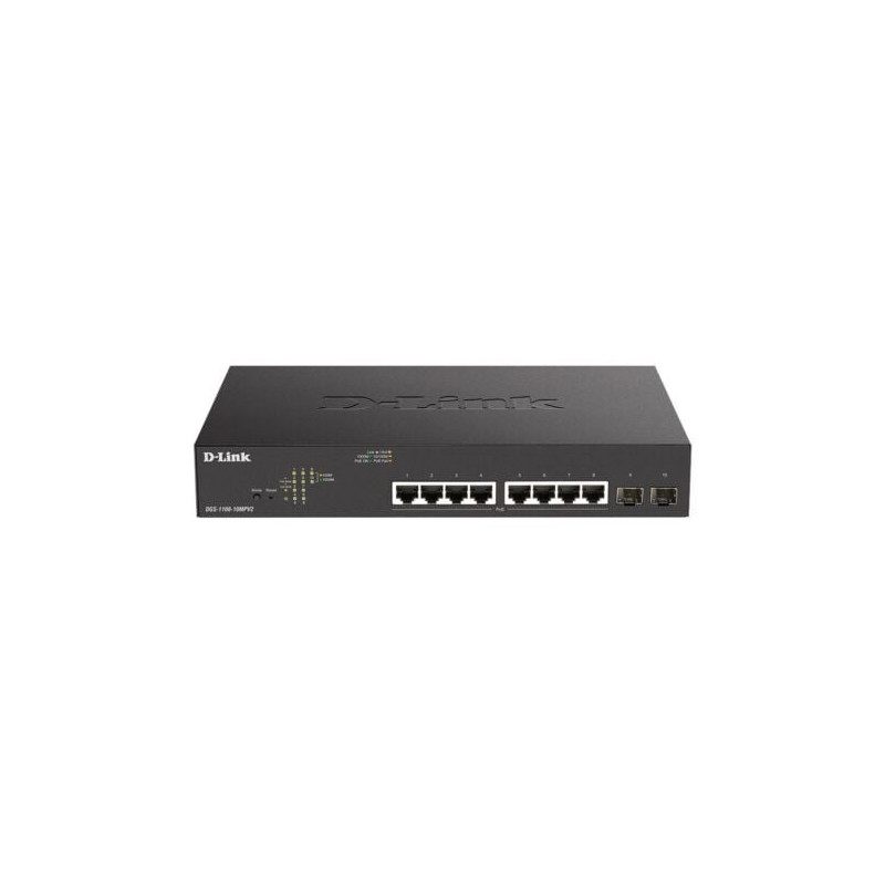 switch d-link dgs 1100-10mpv2 8x10/100/1000 poe + 2xgigabit