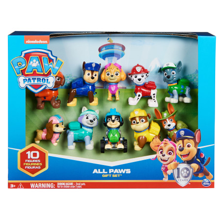 set da gioco spin master paw patrol 10 personaggi collezione anniversario