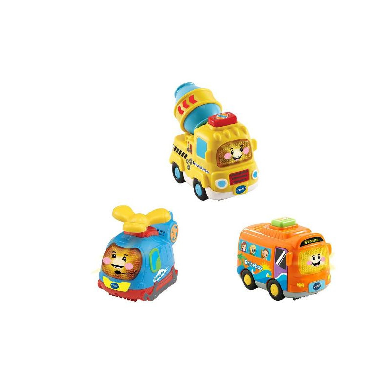 set veicoli vtech tut tut baby flitzer carrozza/elicottero/betoniera