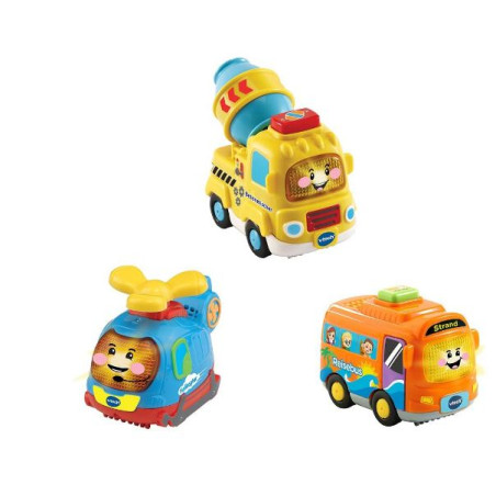 set veicoli vtech tut tut baby flitzer carrozza/elicottero/betoniera
