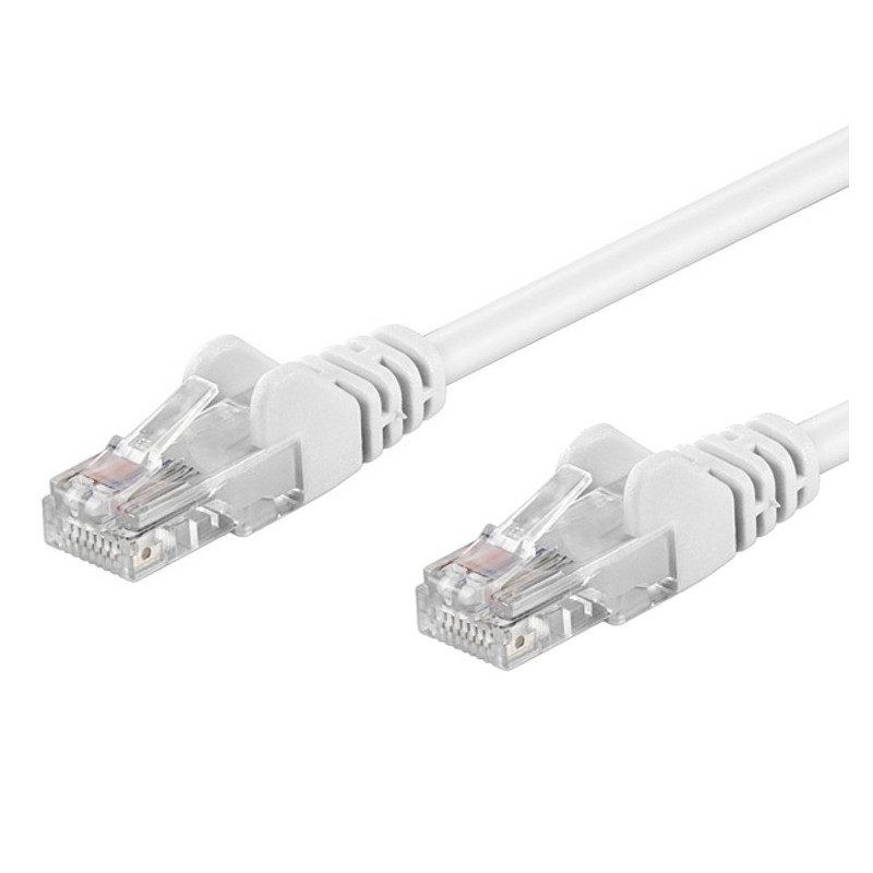 Cavo di rete patch cca cat. 6 bianco utp 1,5 m