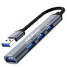 hub qoltec usb 3.0 4in1 3 porte grafite [nuqolus4p053793]