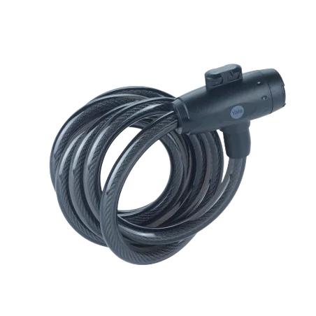 lucchetto yale yck0 per bicicletta cavo a spirale con chiave 2m nero