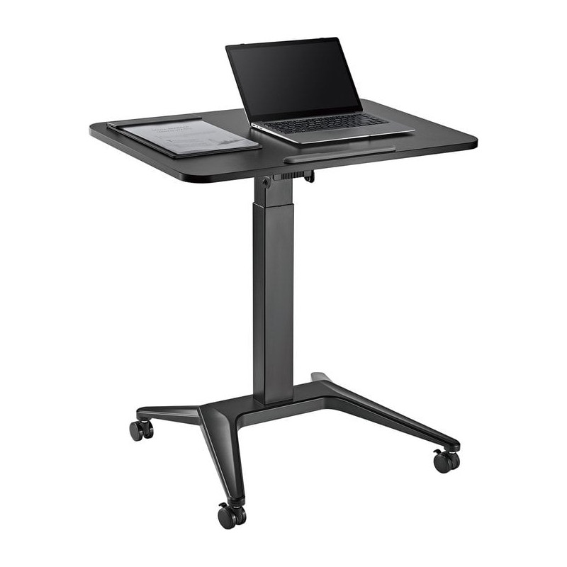 scrivania mobile maclean mc-453b per laptop max 8kg nero [ajmcllmacmc453b]