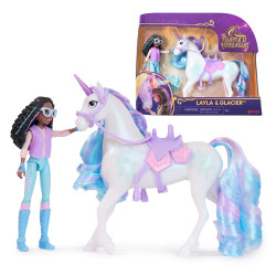 set bambole spinmaster unicorn academy layla e unicorno glacier multicolore